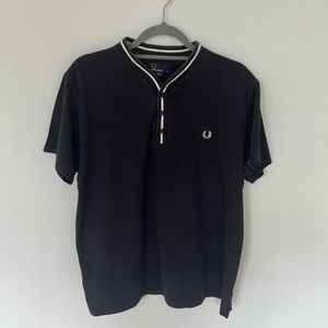 Fred Perry Black Henley